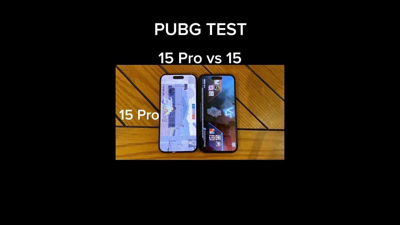 iPhone 15 Pro vs iPhone 15 - PUBG TEST