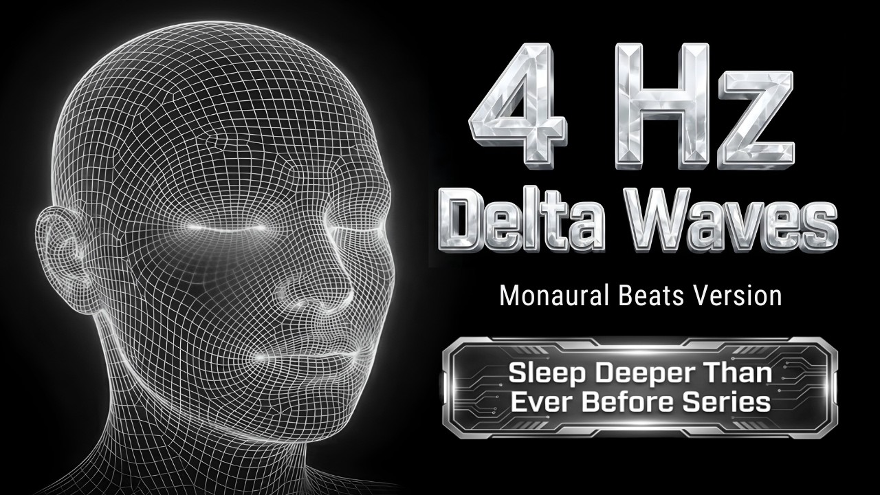 4 Hz Delta Waves Monaural Beats | Sleep Deeper Than Ever Before Series (Black Screen)