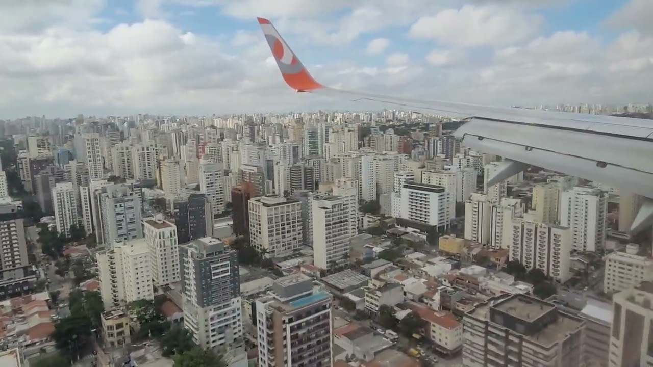 Pouso em Congonhas – Filmado da Janela | GOL 737-800