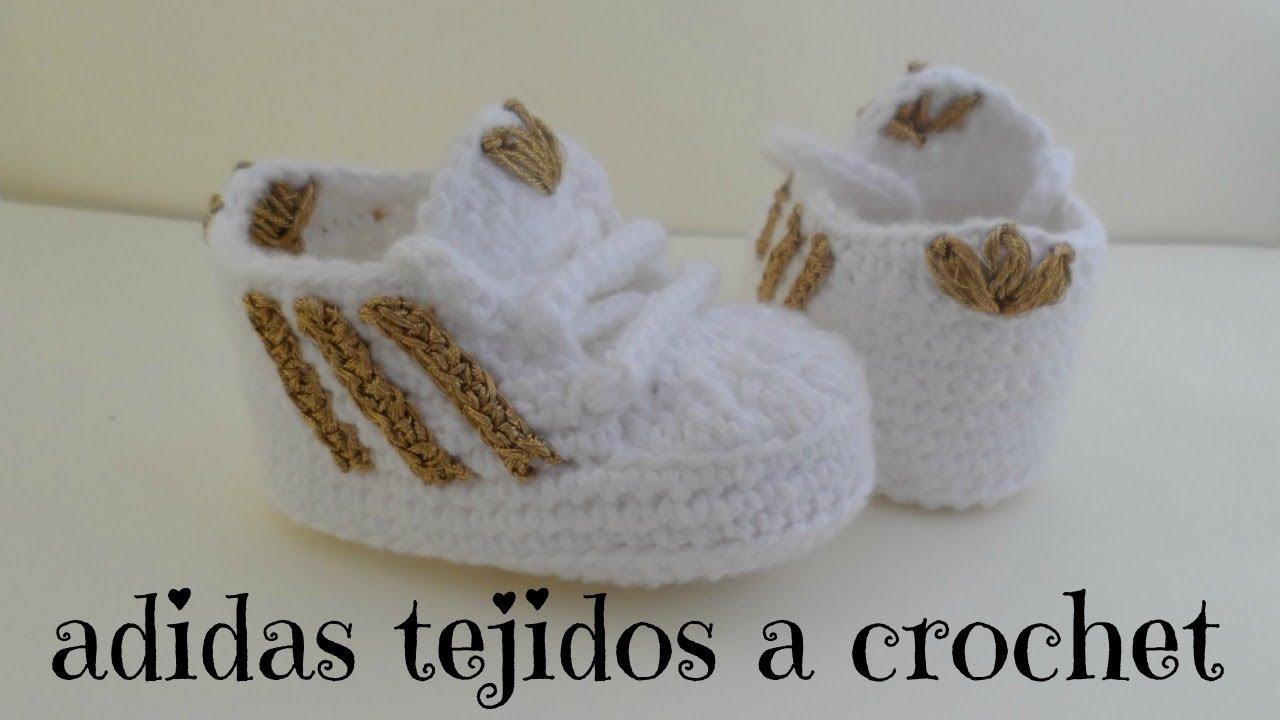 zapatitos adidas tejidos a crochet