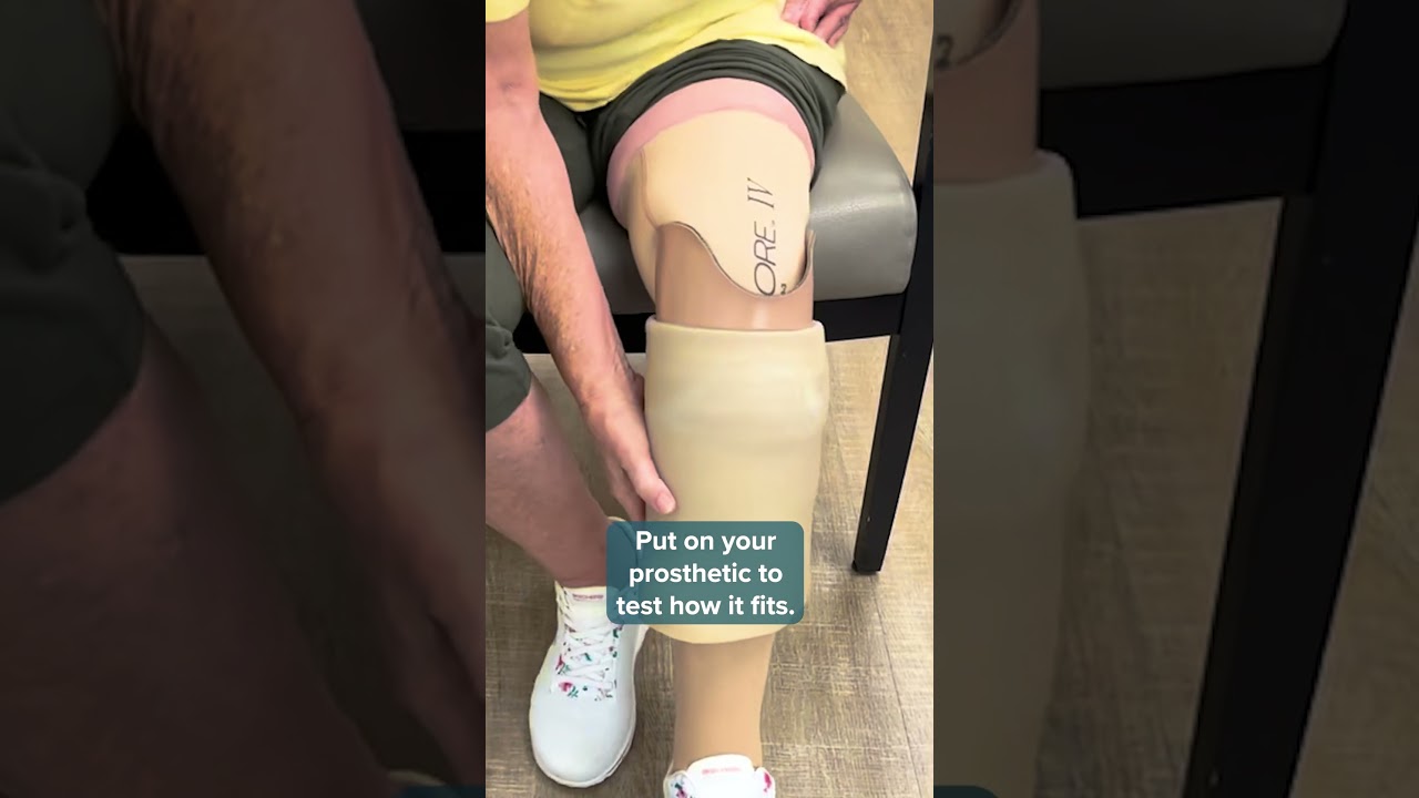Amputee hack unlocked🔓 Putting on a prosthetic liner with one hand 👋 #shorts #howto #prosthetics