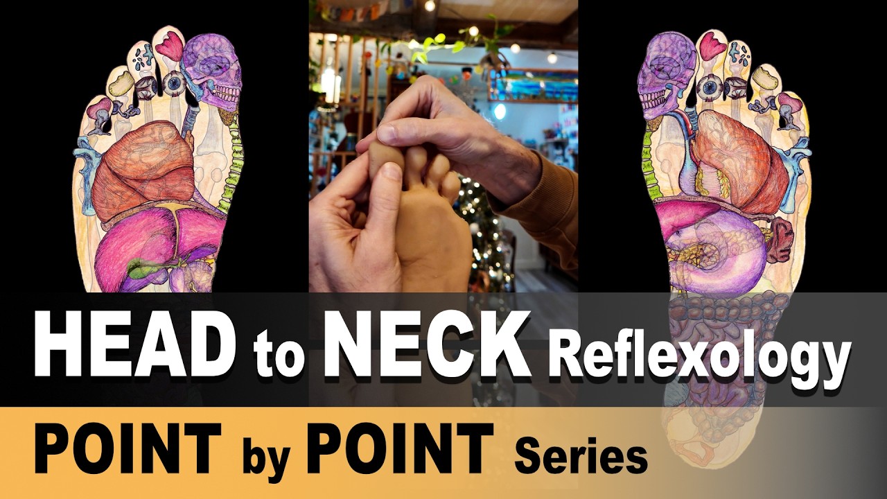 Point by Point Series  Head to Neck Reflexology 9 Essential Points Demonstrated