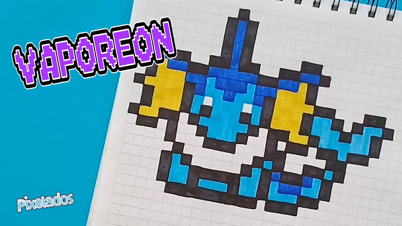COMO DIBUJAR VAPOREON PIXEL ART - PIXELADOS
