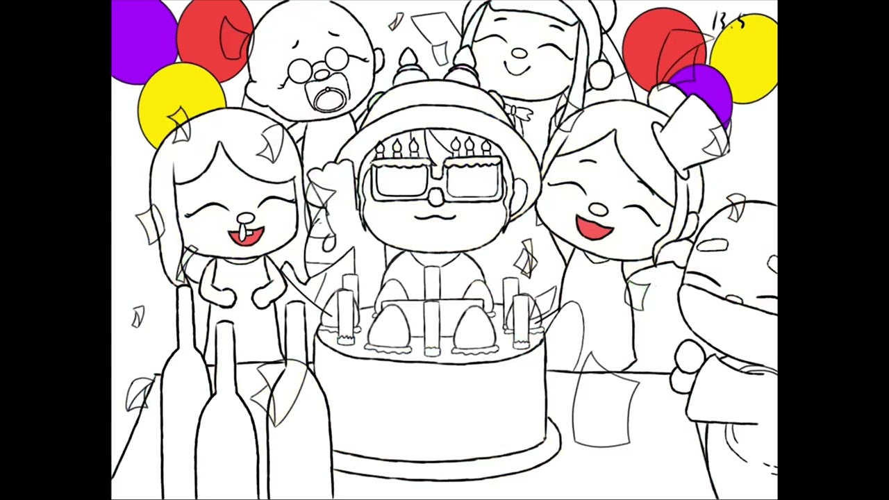 むにさん誕生日イラスト🎉ダイジェスト#shorts