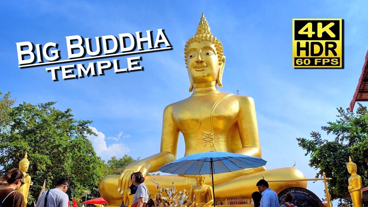 Big Buddha Temple - Wat Phra Yai Pattaya  4K 60fps HDR Dolby Atmos 💖 Walking Tour 👀 Thailand 🇹🇭