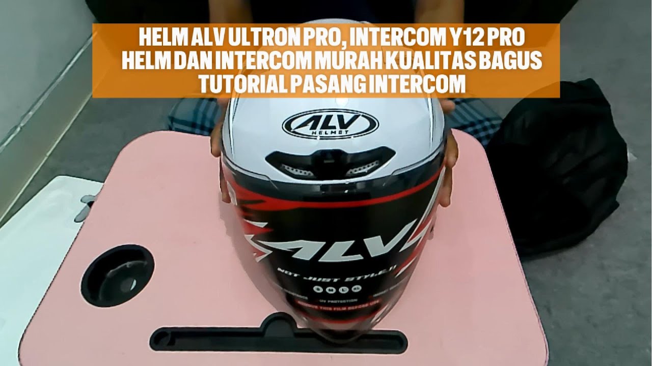 Helm ALV Ultron Pro Intercom Y12 Pro Helm dan Intercom Murah Kualitas Bagus.Tutorial Pasang Intercom