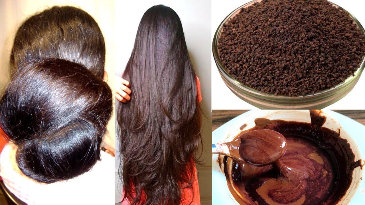 🟤 Dark Brown Hair Dye at Home✨ Chocolate Brown Color 💯Gray Coverage with Black Tea ☕