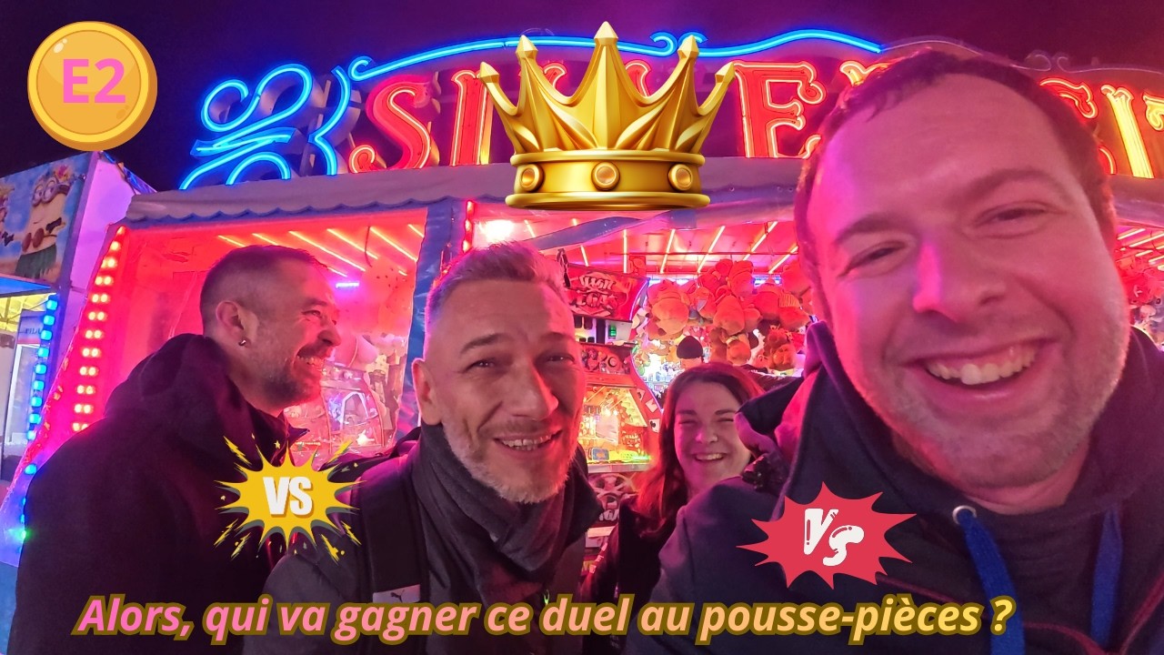 Défi au pousse pieces à la rochelle avec Mickael et son copain contre nous :) 2/2