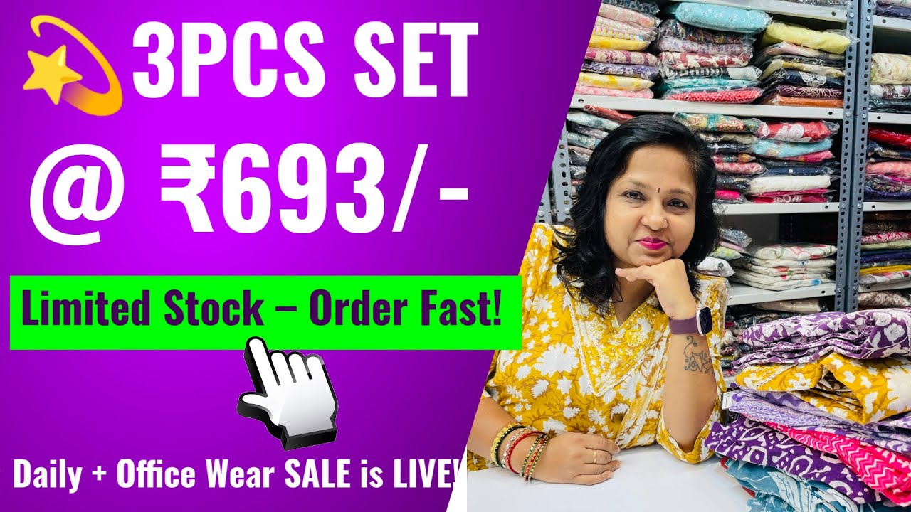 💫3PCS SET @ ₹693/- 💥 Daily + Office Wear SALE is LIVE! Limited Stock &ndash; Order Fast! #trending #viral