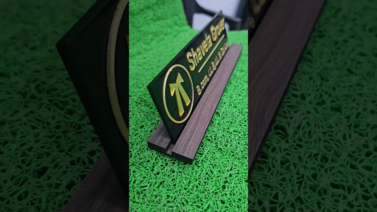 Office Table Name Plates #material #acrelyc #nameplates