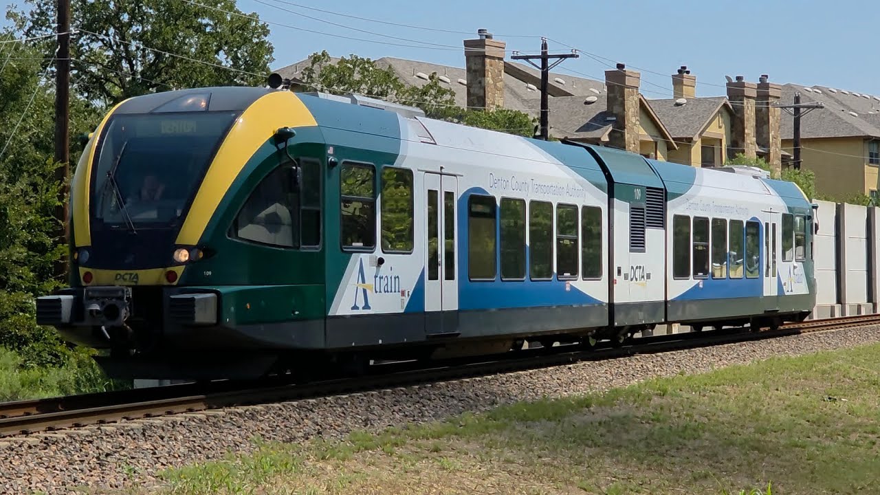 DCTA A-Trains at Every Crossing From Denton to Lewisville Lake Station