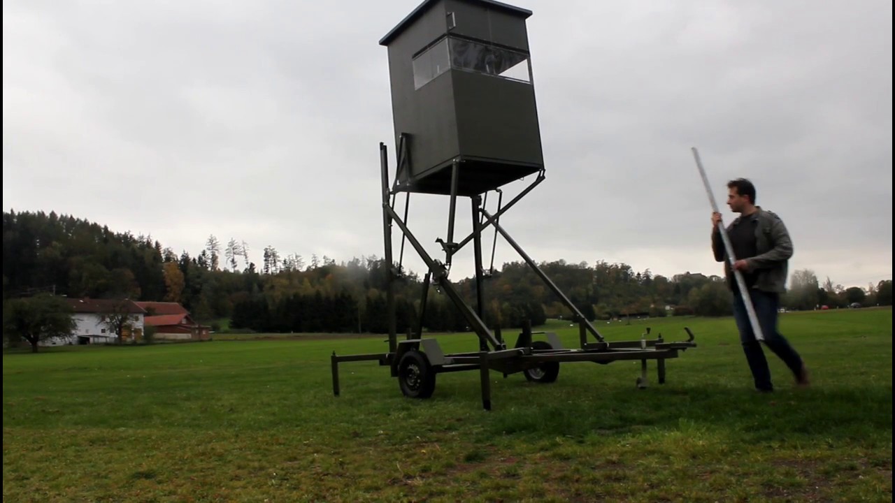 Sedlmaier Revierbedarf: Mobile Jagdkanzel nach dem Schwenkprinzip