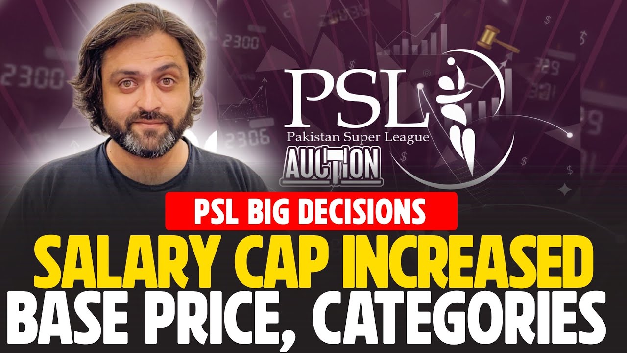 BIG PSL NEWS: Base Price, Salary Cap Increased, Retentions, Categories ALL ANNOUNCED