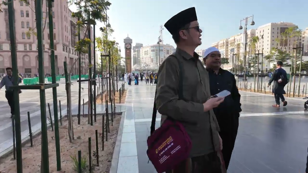 Ada kucing orange pas jalan jalan di sekitar masjid Nabawi