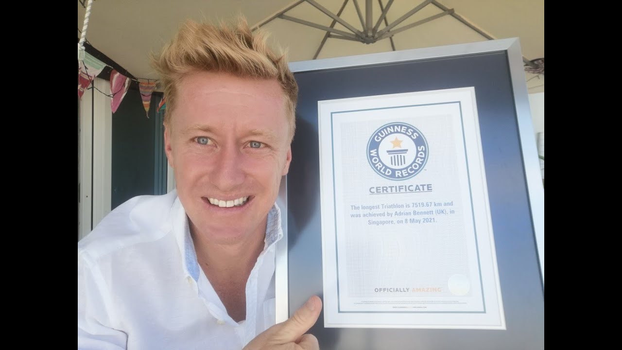 Guinness world record Longest Triathlon 2021 Adrian Bennett. The Journey in short!