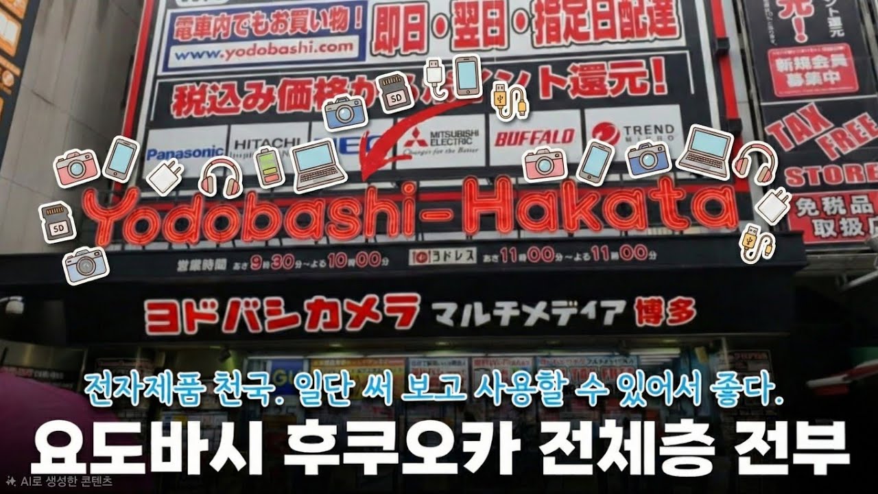 후쿠오카 요도바시 하카타 모든 층 모든 전자제품 살펴보기 Take a look at all electronic products on all floors of Yodobashi