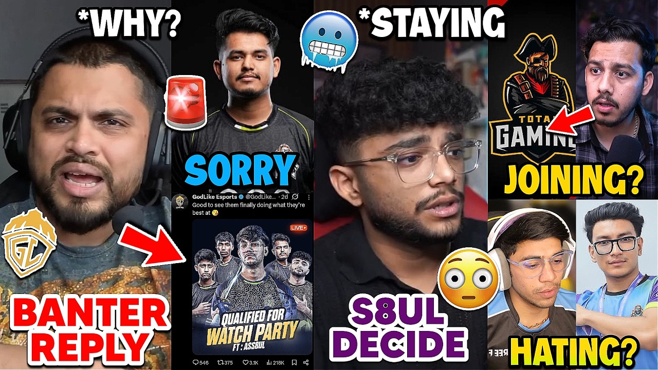 S8UL Decision for Elite?😳 SID Reply on Godlike Banter 🥶 Big Announcement Coming SOON, Aura Gaming?😱
