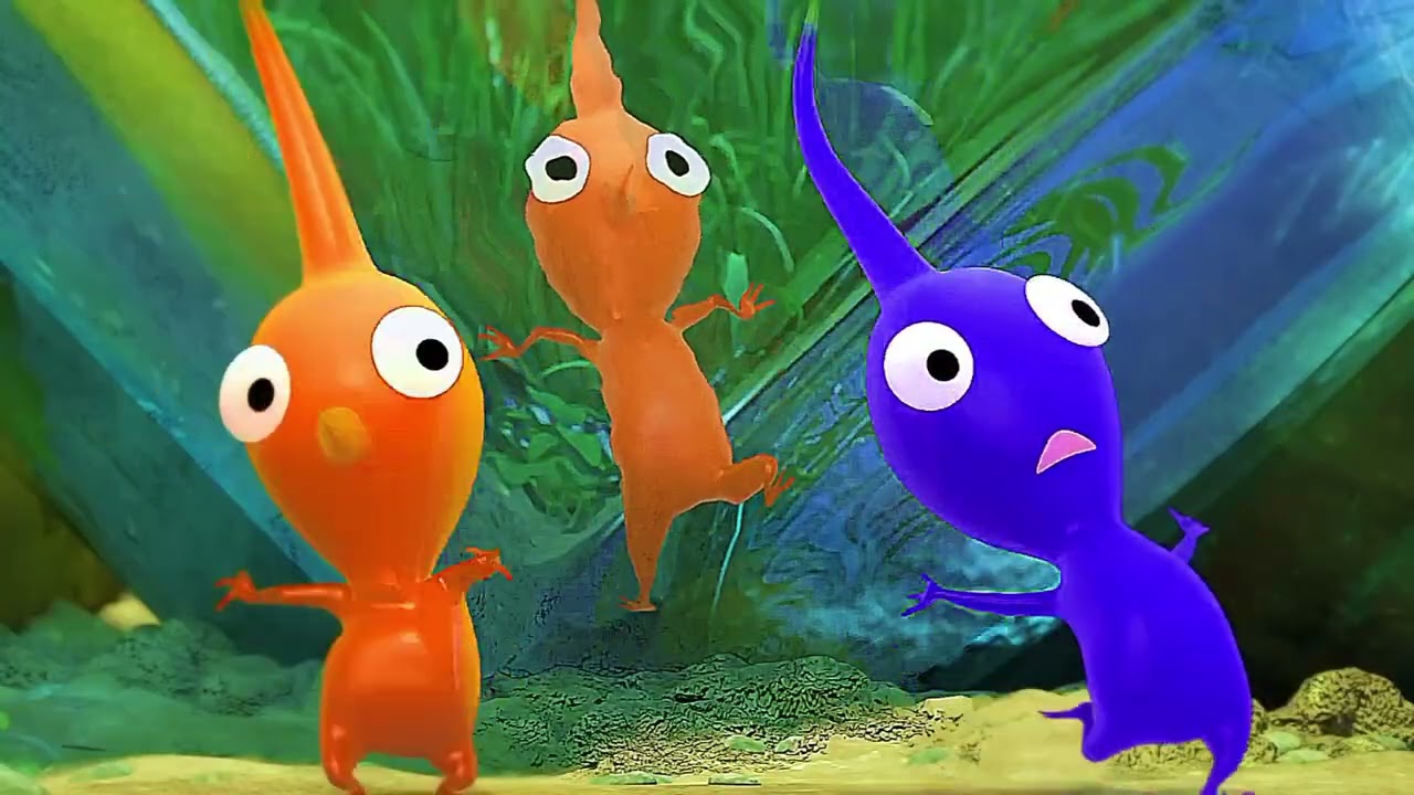 Pikmin catching friends Pikmin gift a stone bomb in a running#inspired#privous