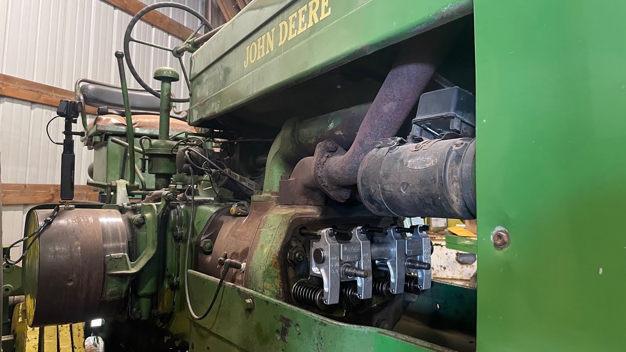 Installing roller rockers on a John Deere G!!