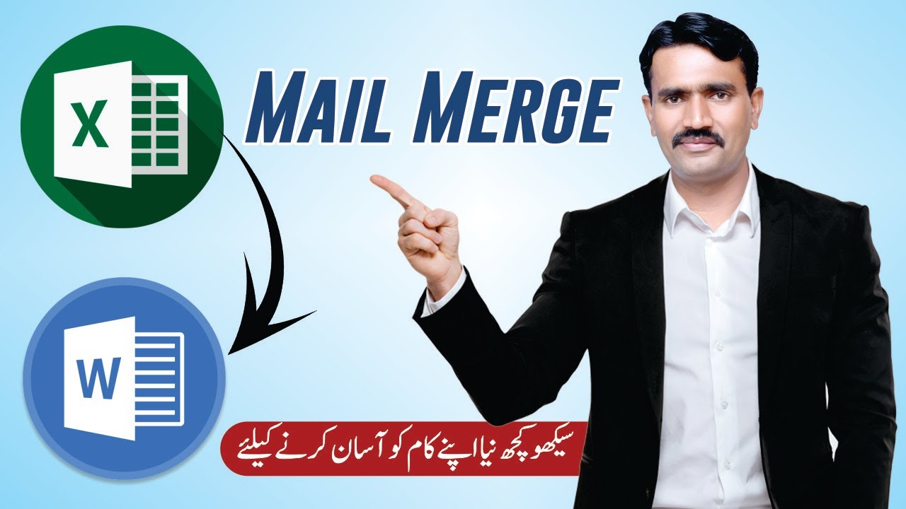 MS Word Mail Merge: How to Use Mail Merge from Excel to MS Word Step by Step in Urdu Hindi