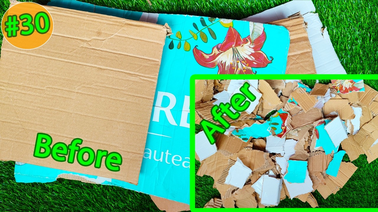 My Trash #30 | Crunchy Cardboard Destruction | Oddly Satisfying No Talking ASMR