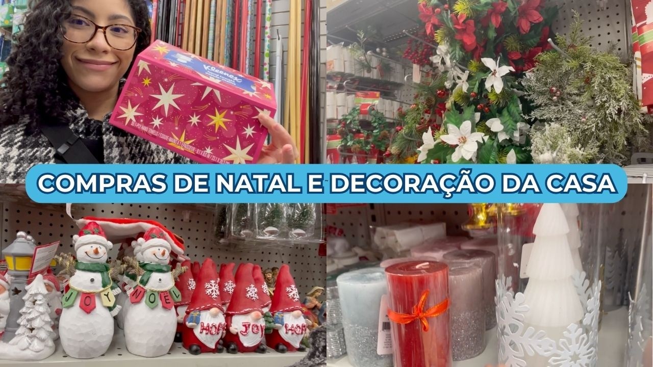 COMPRAS E DECORAÇÃO DE NATAL SIMPLES DA SALA