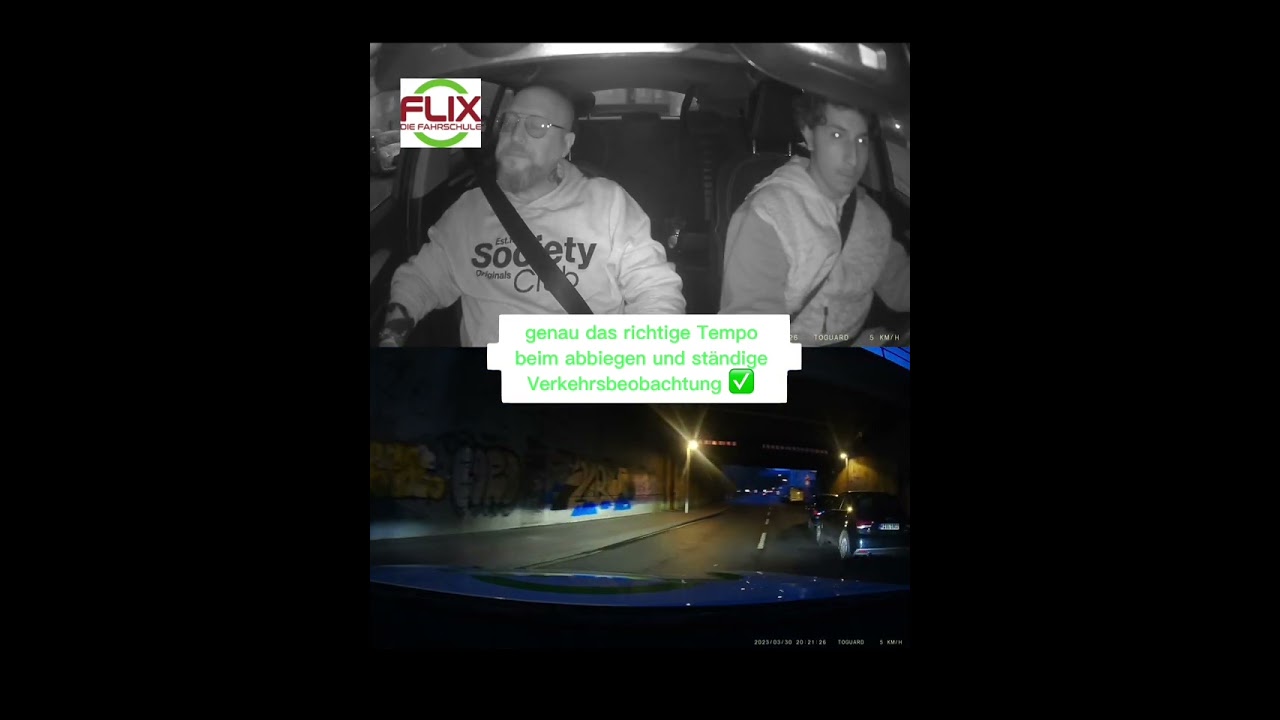 Vorfahrt gew&auml;hren! Nachtfahrt.