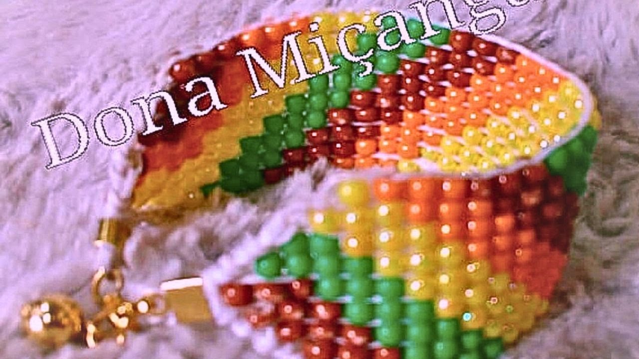Acabamento  perfeito em pulseira de tear um método simples.