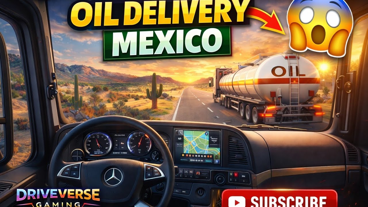 Mexico Map Oil Delivery 🇲🇽 | Mercedes Truck Interior Drive