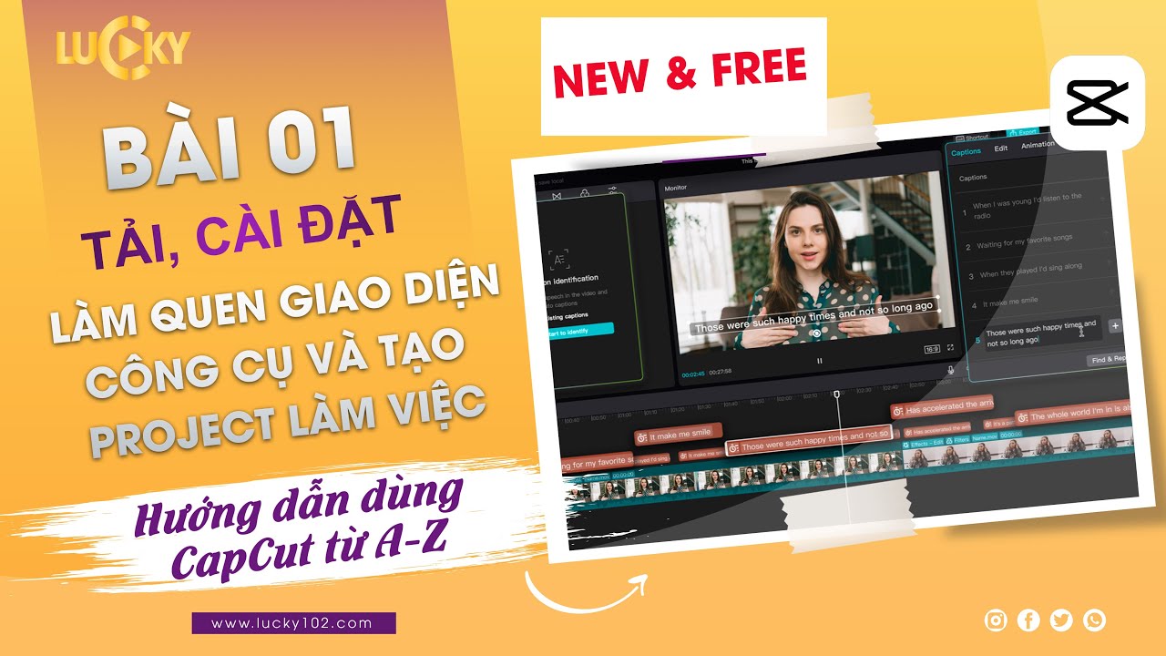 Bài 1:  Cách tải, cài đặt, làm quen giao diện, công cụ và tạo project làm việc trong CapCut PC