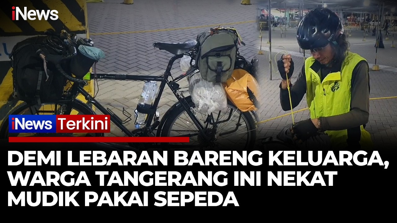 VIRAL! Warga Tangerang Nekat Mudik ke Palembang Naik Sepeda Demi Lebaran Bareng Keluarga