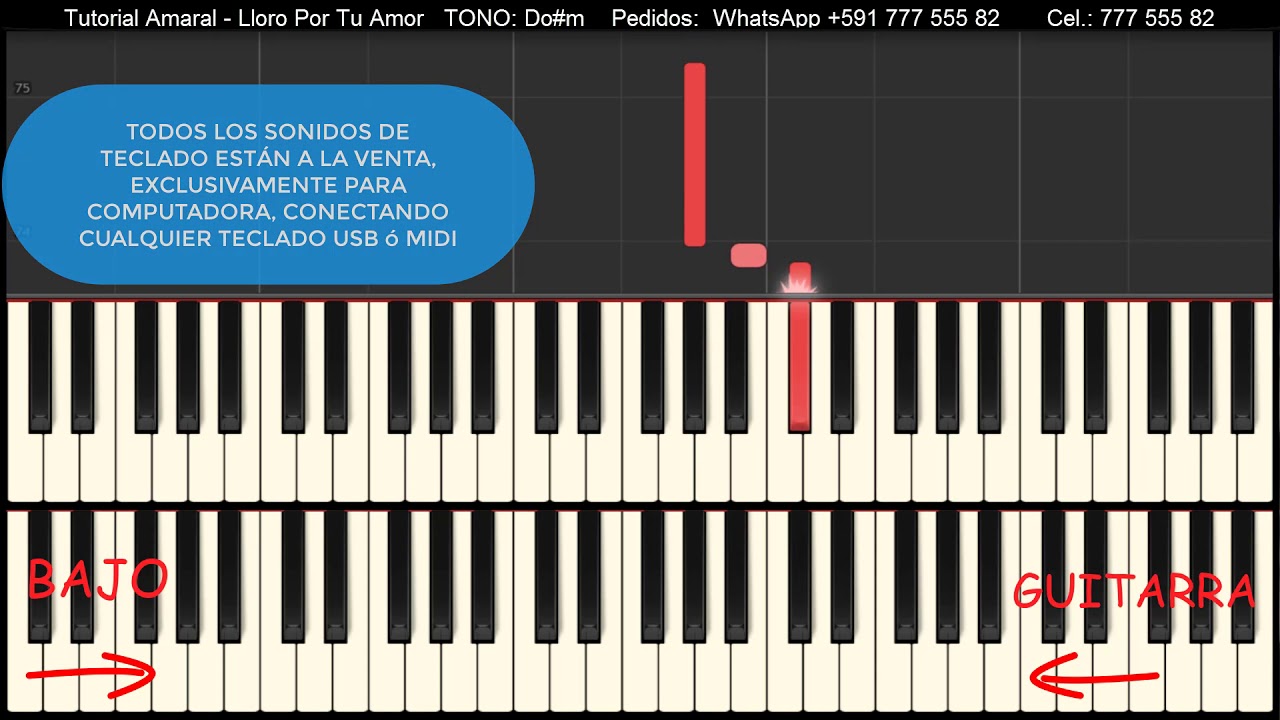 Tutorial ● Amaral ▷ Lloro Por Tu Amor (TECLADO))✓✓✓