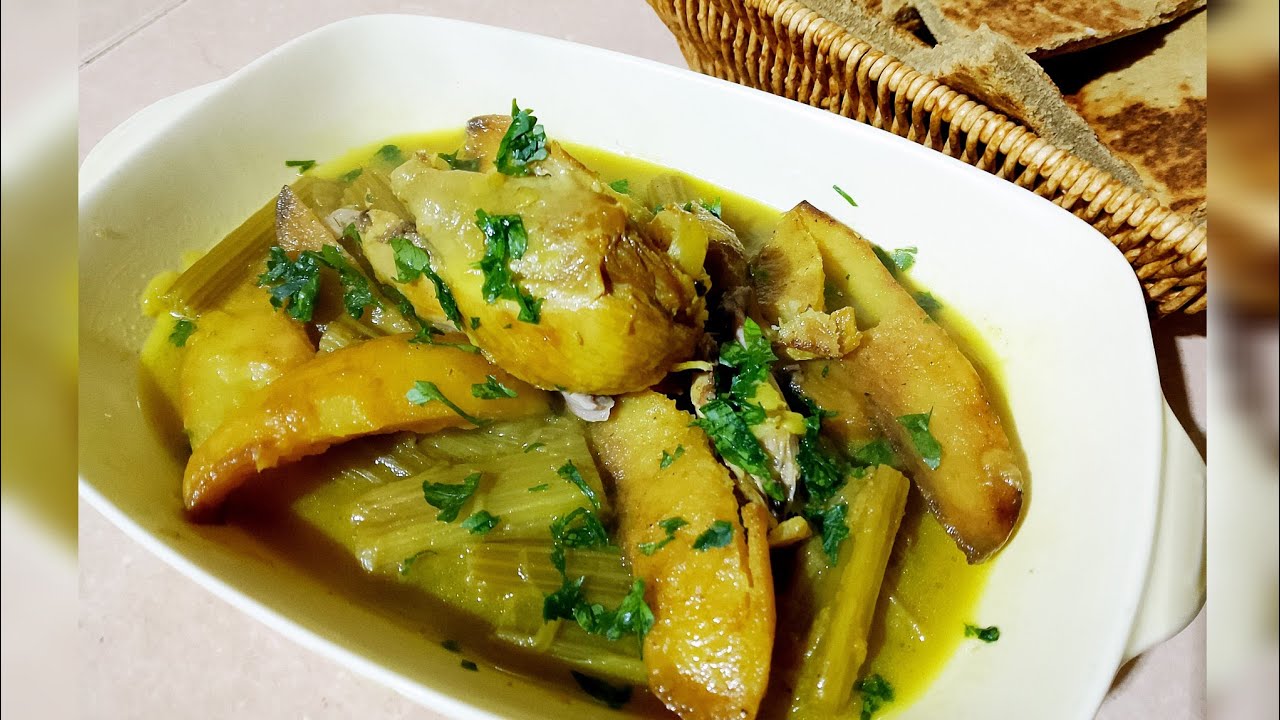 خرشف بالدجاج مرقة بيضاء بالطريقة الأصلية الجزائرية والبنة خيااال 🍲