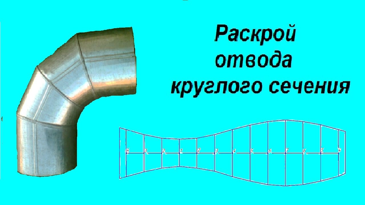 Раскрой отвода круглого сечения.