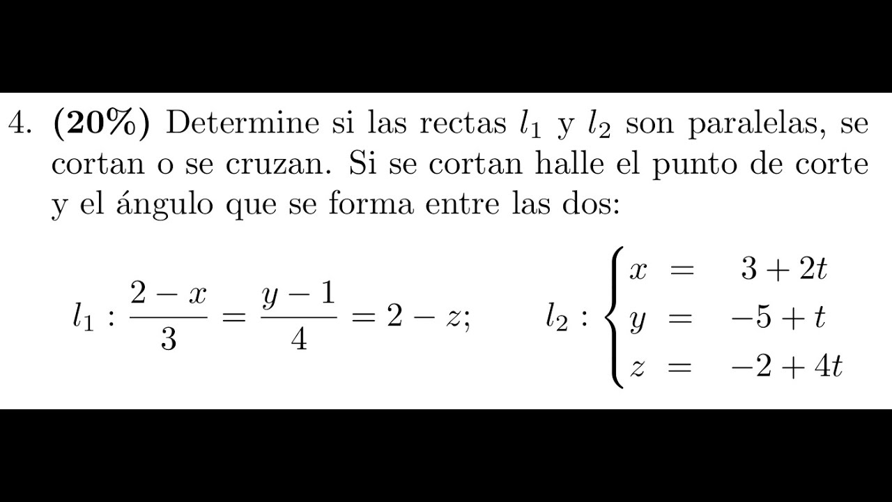 Rectas en el espacio que se cruzan