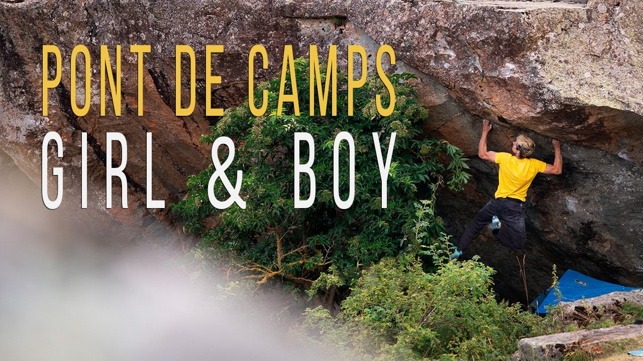 Bouldering in Pont de Camps, Girl & Boy (6A to 8B)