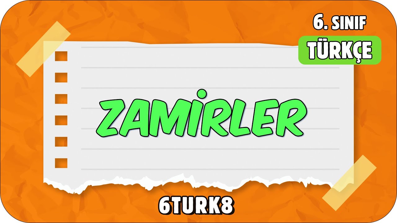 Zamirler 📙 6. Sınıf Türkçe #2024