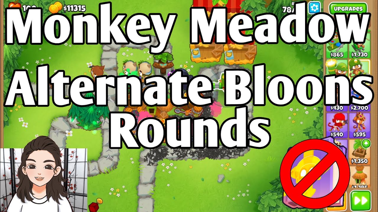 Monkey Meadow Hard Alternate Bloon Rounds Tutorial (NO MK)
