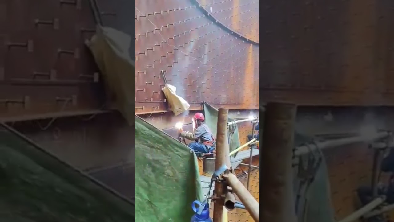 grant tank fabrication and erection process|| FGD project