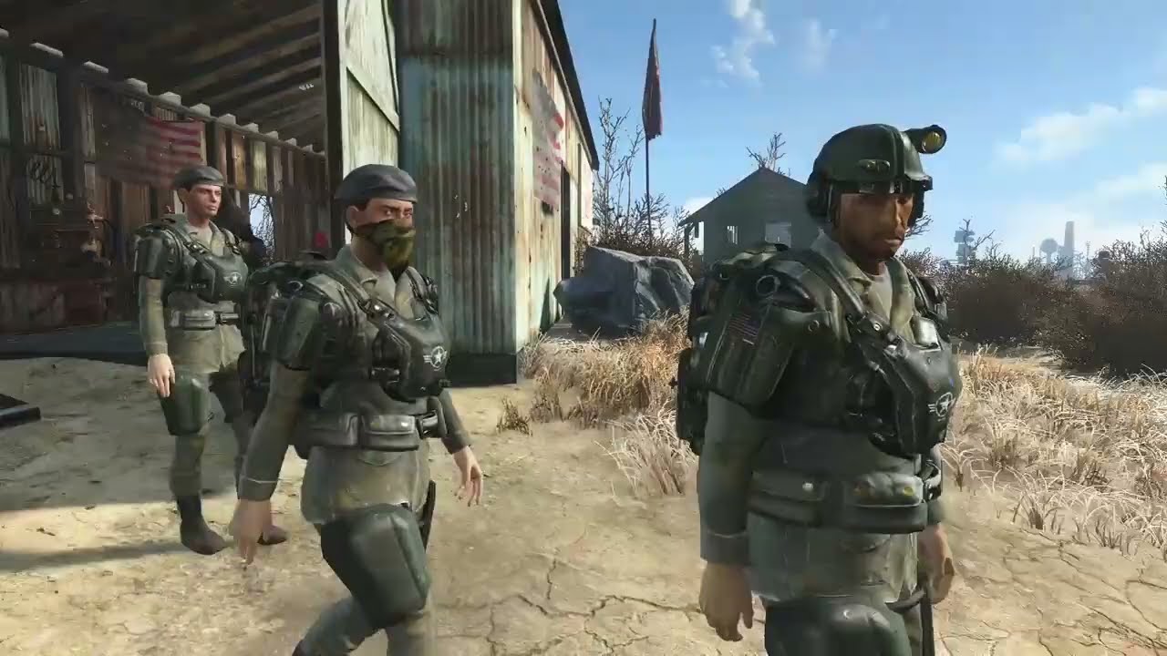 US Military Outpost - Sunshine Tidings - Fallout 4 no mods settlement tour