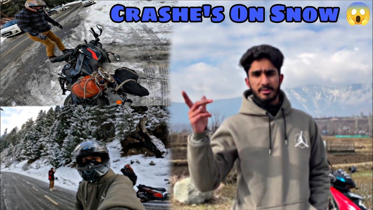 Crash On Snow😱Full Enjoy With Friend's On Snow😍 Accident Ho Gaya😌