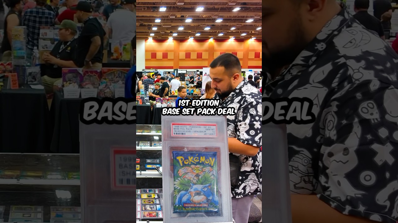 NEGOTIATING FOR A 1st EDITION BASE SET PACK 🤯🤝 #pokemon #pokemoncommunity #pokemontcg