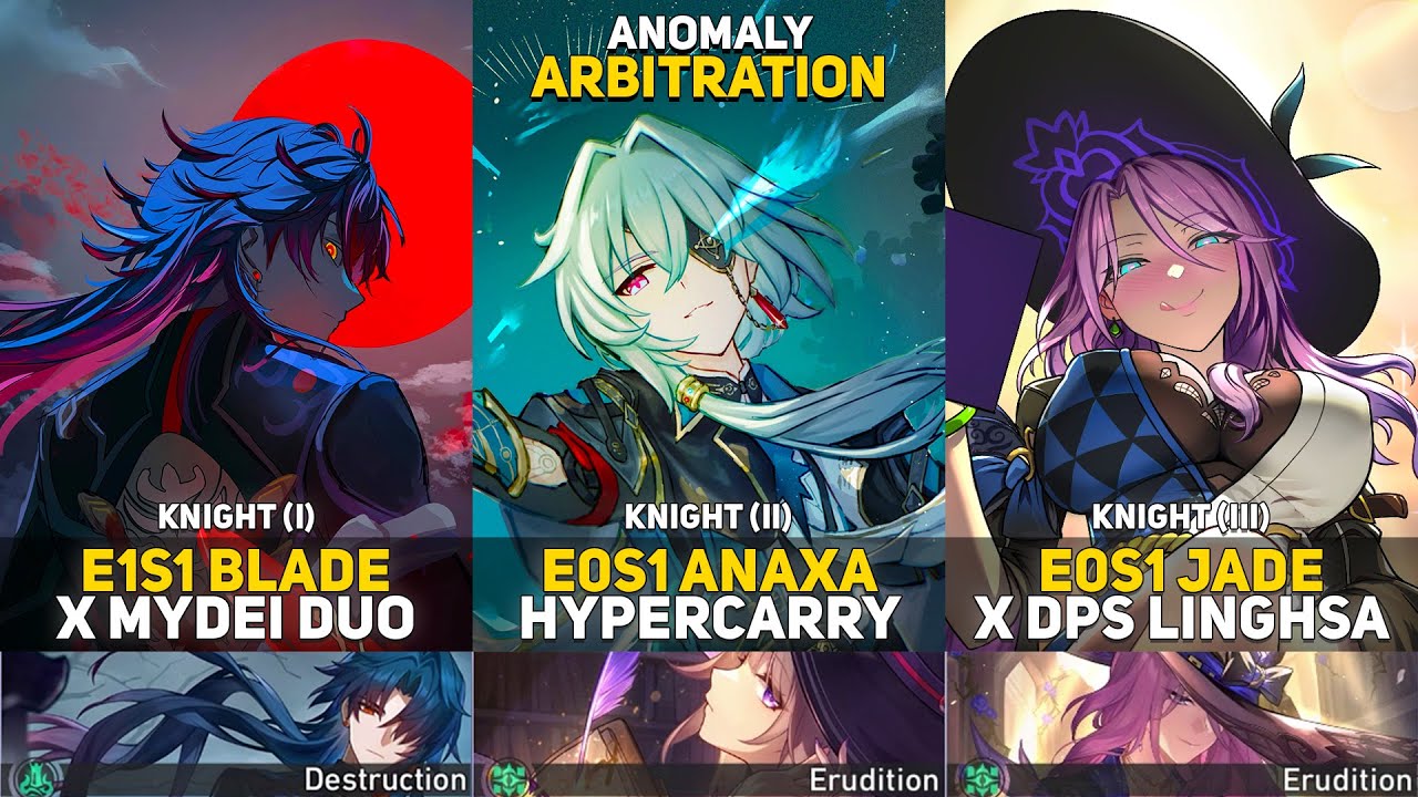 Knight 1-3 | E1 Blade x Mydei & E0 Anaxa & E0 Jade | Anomaly Arbitration | Honkai Star Rail