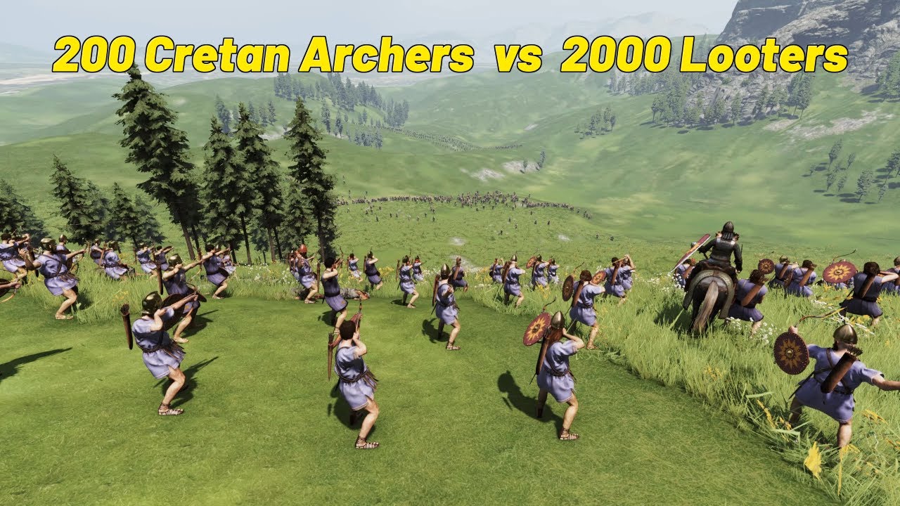 Mount & Blade 2 Bannerlord - 200 Cretan Archers vs 2000 Looters