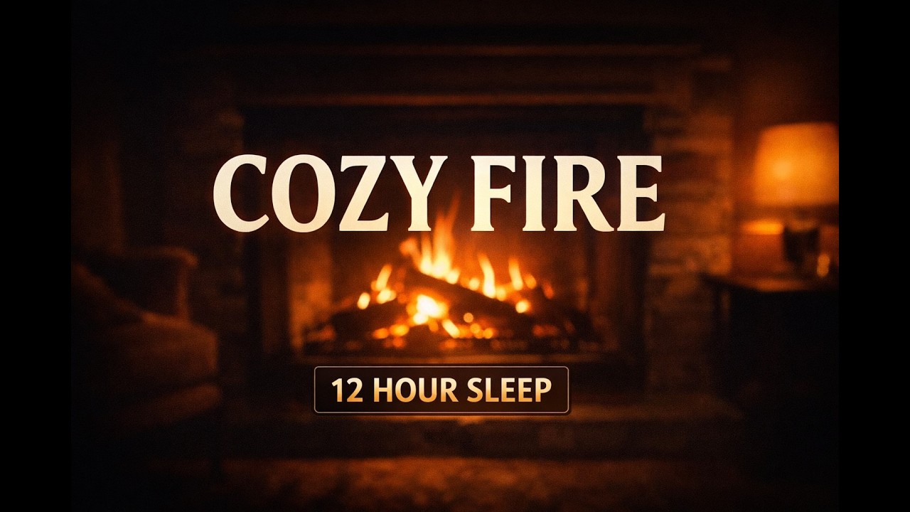 12 Hour Cozy Fireplace 🔥 Deep Sleep & Relaxing Fire Sounds (No Music) 4K