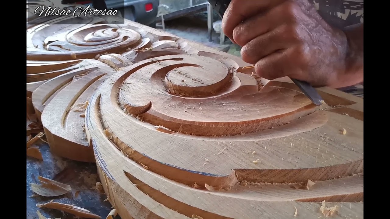 Nilsão Artesão - Cabeceira de cama (casal ) entalhada na madeira