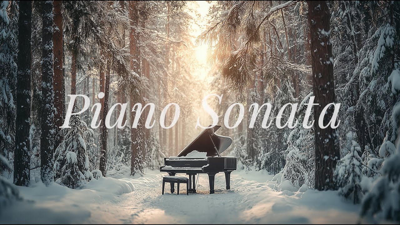 [Piano Playlist 01] 4K New Age Piano 🎹 Winter Sonata in White Forest ❄️ for Study & Relax 🎧