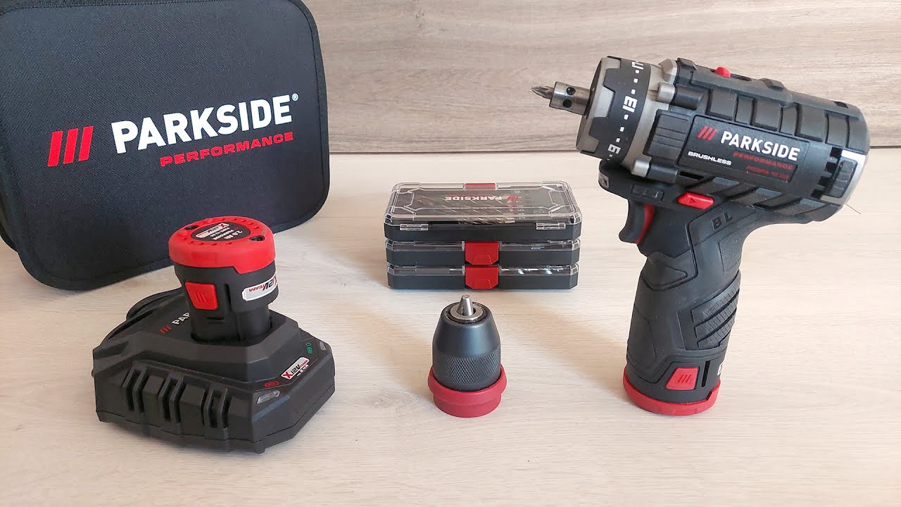 Parkside 12V Cordless Drill Driver Set Unboxing And Review - PBSPA 12 C3 E4