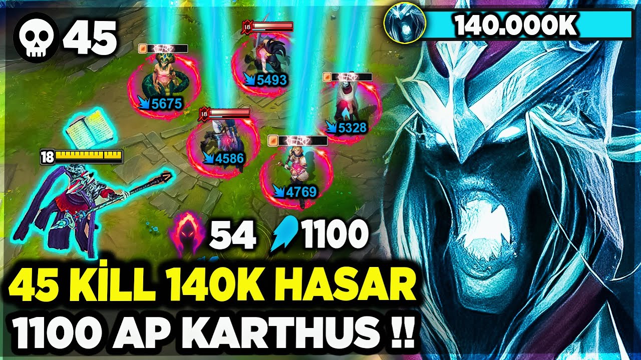 1100 AP KARTHUS 😱 FULL CANA TEK ATAN ULTİ (2-3 KİŞİYE) !!