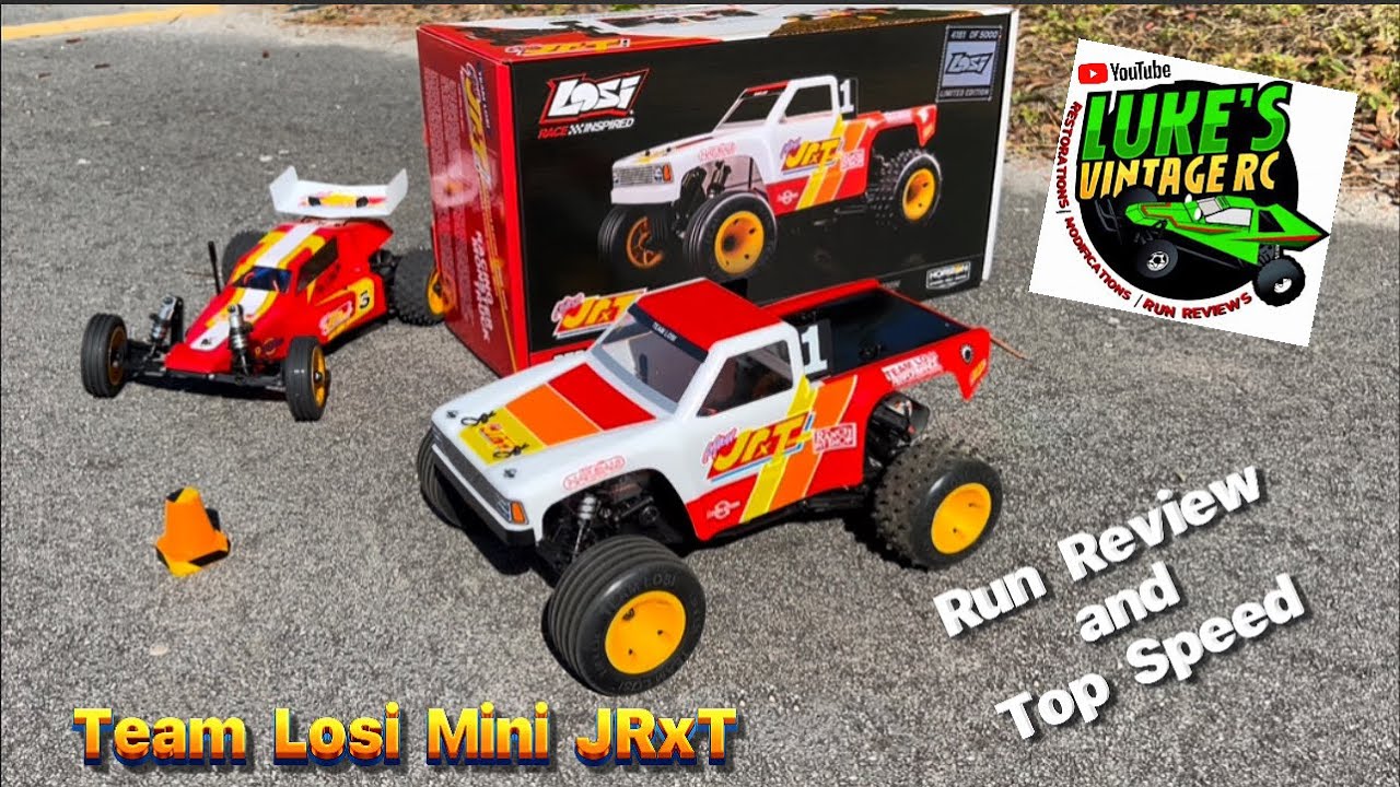 TEAM LOSI MINI 1/16 JRxT RUN REVIEW AND TOP SPEED